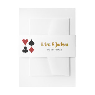 Bandeau De Faire-part Gold Card convient à Las Vegas Casino Mariage