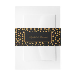 Bandeau De Faire-part Gold Champagne Bubbles