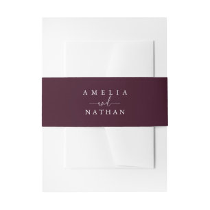 Bandeau De Faire-part Gold Dust Burgundy Navy Floral Watercolor Mariage