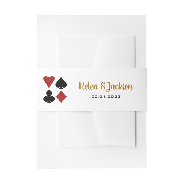 Bandeau De Faire-part Gold Las Vegas Casino Card Mariage (Devant example)