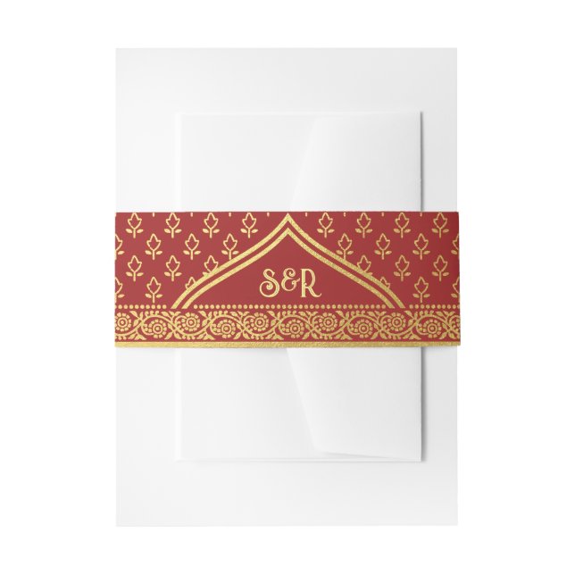 Bandeau De Faire-part Gold Marigold Flower Mundap Arch Monogramme Mariag (Devant example)