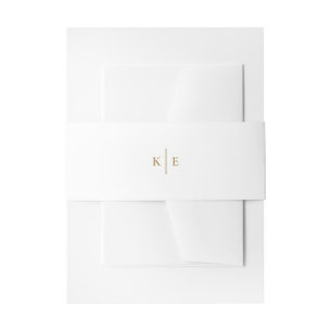Bandeau De Faire-part Gold Monogramme Invitation Bandes Belly