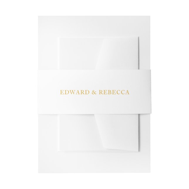 Bandeau De Faire-part Gold Names Elegant Simple Mariage (Devant example)