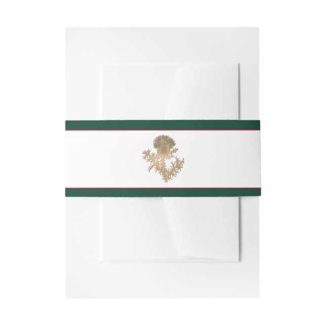 Bandeau De Faire-part Golden Thistle Mariage (Devant example)