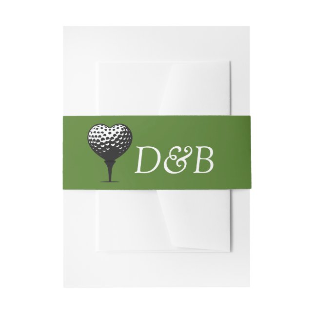 Bandeau De Faire-part Golf Couple Mariage (Devant example)