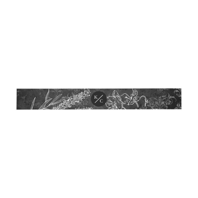 Bandeau De Faire-part Goth Glam Fleur sauvage Belly Band (Plat)