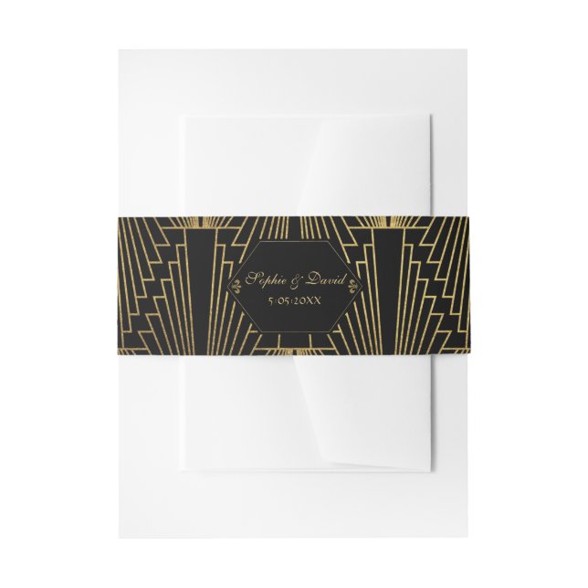 Bandeau De Faire-part Grand Gatsby des années 20 (Devant example)