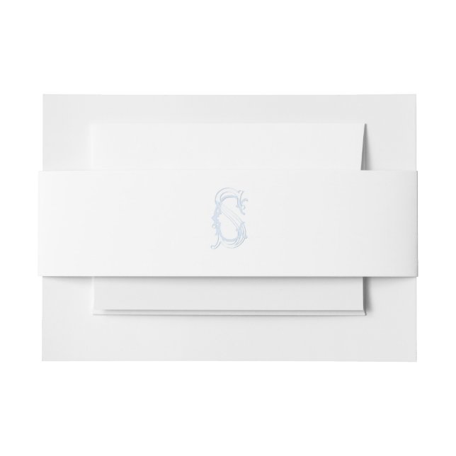 Bandeau De Faire-part Grandmillennial et Elegant Belly Bands (Devant Example)