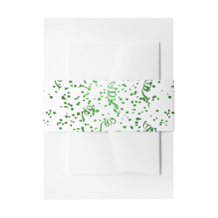 Bandeau De Faire-part Green Confetti Anniversaire Mariage Belly Band