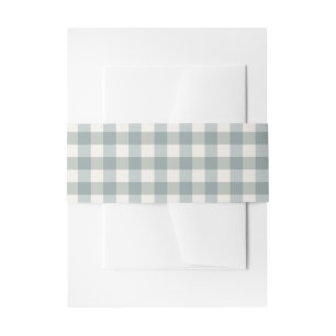 Bandeau De Faire-part Green Plaid En vichy Country Farmhouse Simple