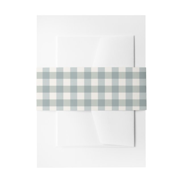 Bandeau De Faire-part Green Plaid En vichy Country Farmhouse Simple (Devant example)