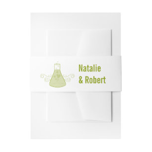 Bandeau De Faire-part Green Sweet Chimie Mariage Bandes du ventre