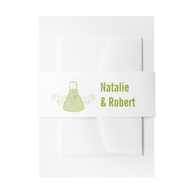 Bandeau De Faire-part Green Sweet Chimie Mariage Bandes du ventre (Devant example)