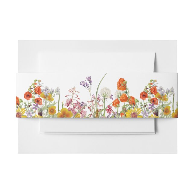 Bandeau De Faire-part Groupe de Faire-part de mariage fleurs sauvages (Devant Example)