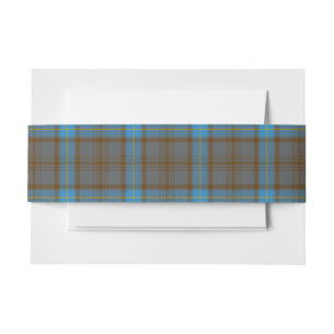 Bandeau De Faire-part Hanna Scottish Tartan Belly Band