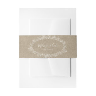Bandeau De Faire-part Hiver rustique   Mariage Kraft