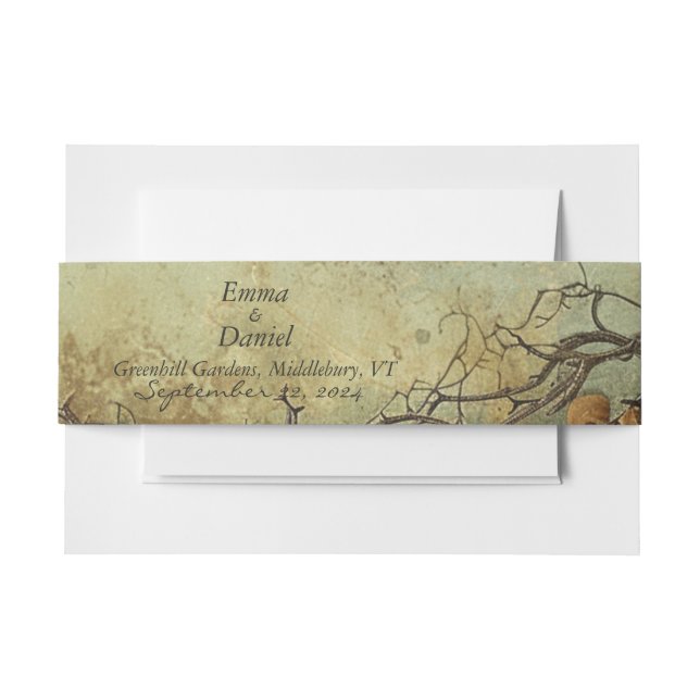 Bandeau De Faire-part Hobbiton Haven Invitation Belly Band (Devant Example)