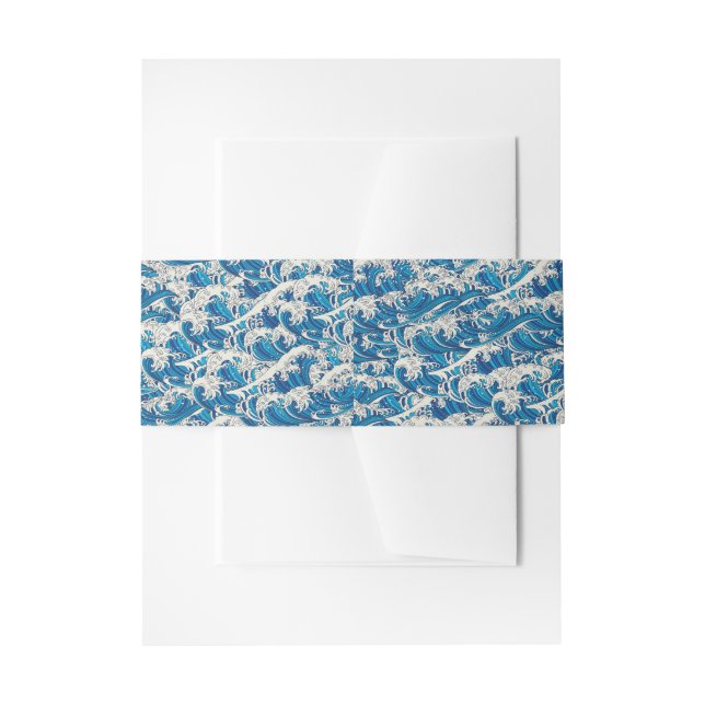Bandeau De Faire-part Hokusai la Grande vague Motif Nautique (Devant example)