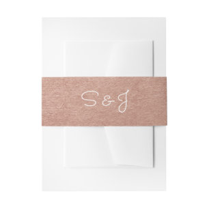 Bandeau De Faire-part Huile d'or Rose personnalisée