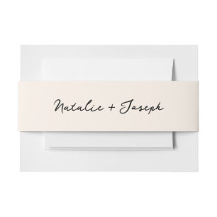 Bandeau De Faire-part Illustré noir manuscrit Mariage de divertissement 