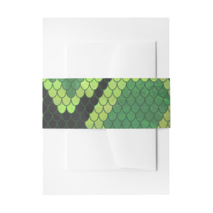 Bandeau De Faire-part Impression serpent noir et vert