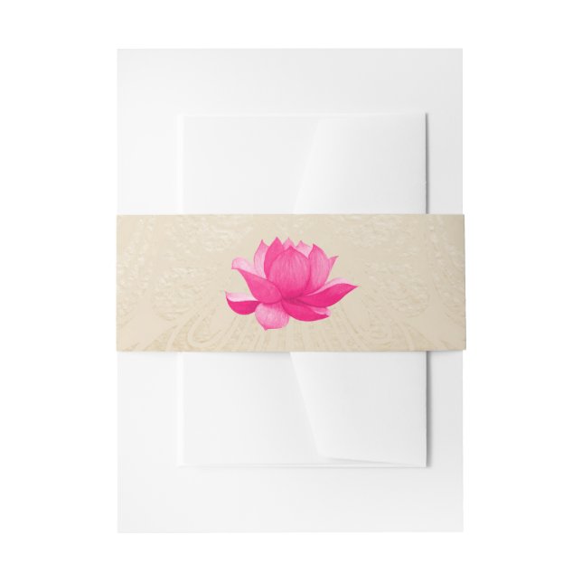 Bandeau De Faire-part Indian Hindu Lotus Mariage Belly Band (Devant example)