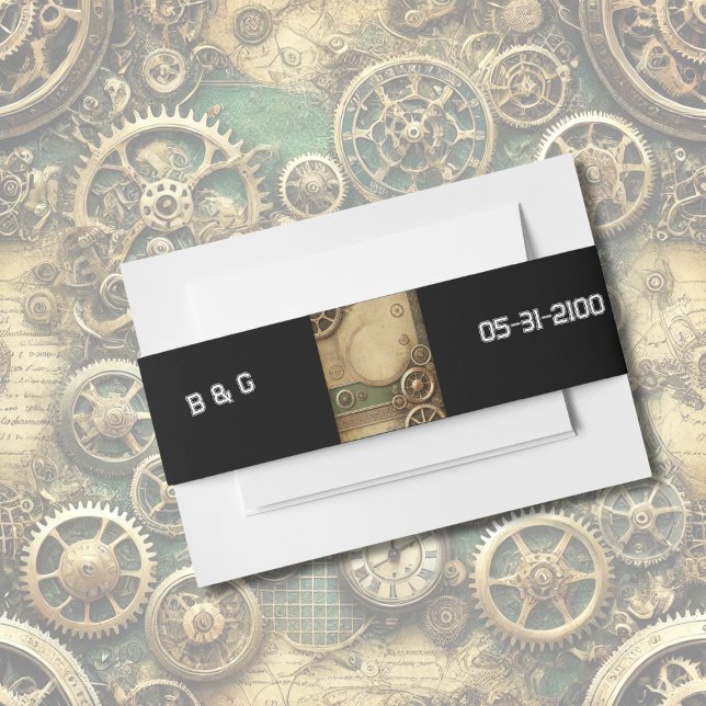 Bandeau De Faire-part industriel Steampunk Victorian Mariage (Créateur téléchargé)