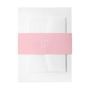 Bandeau De Faire-part Initiale moderne minimaliste élégante sur fond ros
