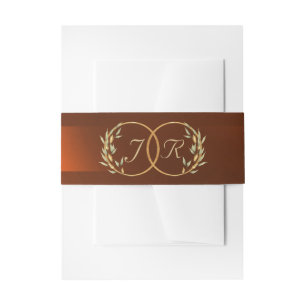Bandeau De Faire-part Initiales de monogramme - Cuivre