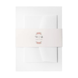 Bandeau De Faire-part Initiales Personnalisées Faveur de Mariage Jardin