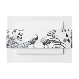 Bandeau De Faire-part INSÉPARABLES mariages, Floral noir blanc