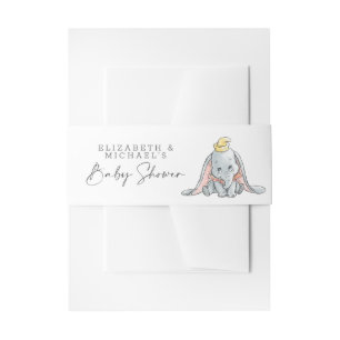 Bandeau De Faire-part Invitation à la baby shower aquarelle Dumbo