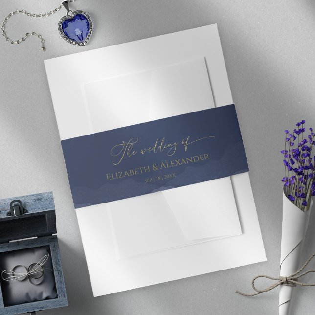 Bandeau De Faire-part Invitation Mariage d'hiver Bande Belly Gilded (Créateur téléchargé)