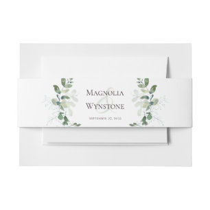 Bandeau De Faire-part Invitation mariage Eucalyptus Green