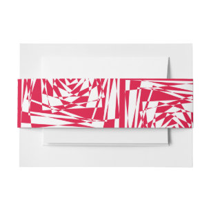 Bandeau De Faire-part Invitation Moderne Illusion Abstraite Blanche et R