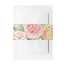 Invitation ventre Pastel Aquarelle Florale