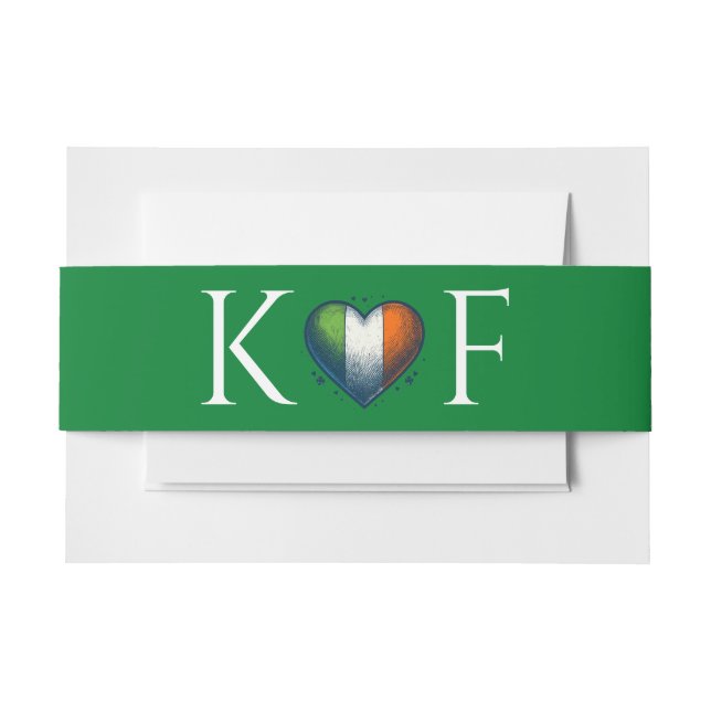 Bandeau De Faire-part Irlande Mariage couple (Devant Example)