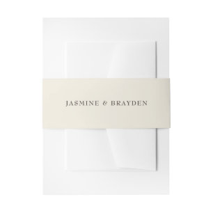 Bandeau De Faire-part Ivoire Cream Mariage simple