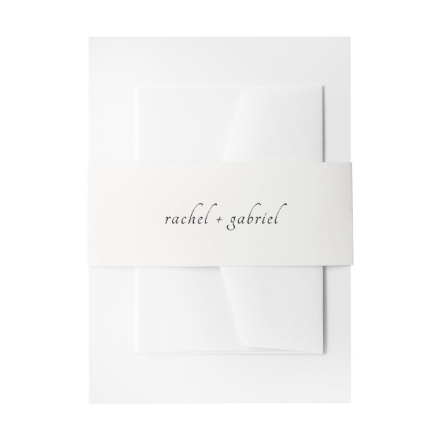 Bandeau De Faire-part Ivory | Chic Simple Script Mariage  (Devant example)