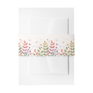 Bandeau De Faire-part Jardin d'automne avec Mariage de libellules