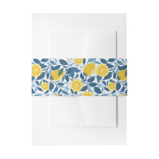 Bandeau De Faire-part Jardin de citron vert - jaune clair et bleu