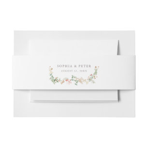 Bandeau De Faire-part Jardin de fleurs sauvages floral ceinture de ventr