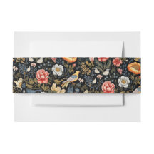 Jardin enchanté Oiseau jaune et fleurs Vintage