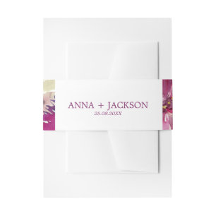 Bandeau De Faire-part Jardin Floral Vibrant Mariage d'été Boho