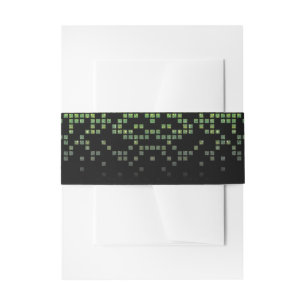 Bandeau De Faire-part Jeu vidéo noir vert Gamer Bar Mitzvah