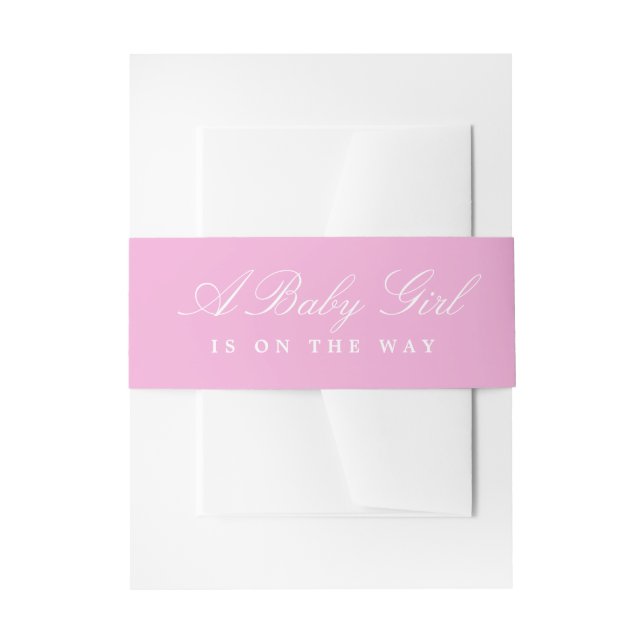 Bandeau De Faire-part Jeune fille rose et blanche sur le chemin (Devant example)