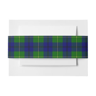 Bandeau De Faire-part Johnston Scottish Tartan Belly Band