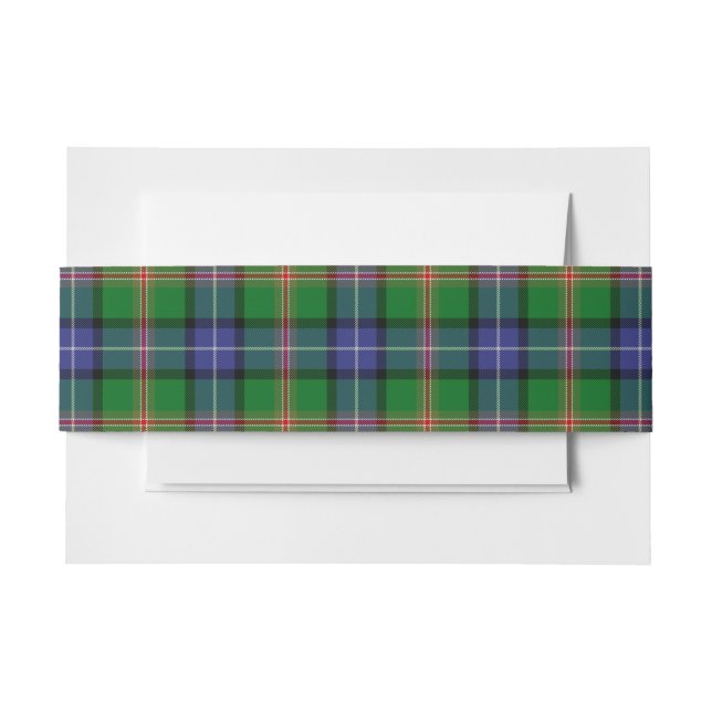 Bandeau De Faire-part Jones Scottish Tartan Belly Band (Devant Example)