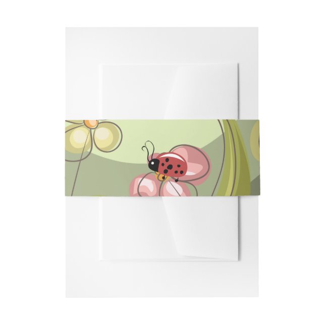 Bandeau De Faire-part Jouer Vert & Lady-bird (Devant example)