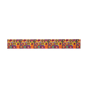 Bandeau De Faire-part Kandinsky Farbstudie Cercles Carré Quadrate Art